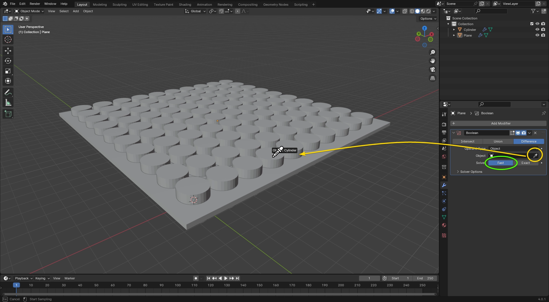 Step 4.2: Add a Boolean Modifier